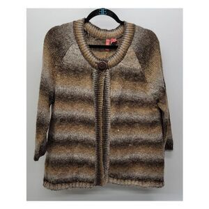 Fresh Striped Pattern Cardigan Medium